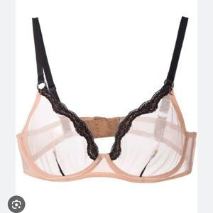 Fleur du Mal Sheer Tulle Bra in Light Pink - SEE ACTUAL PHOTOS